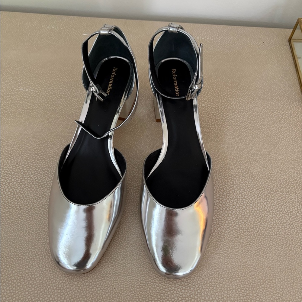 [SOLD] Reformation Silver Heels